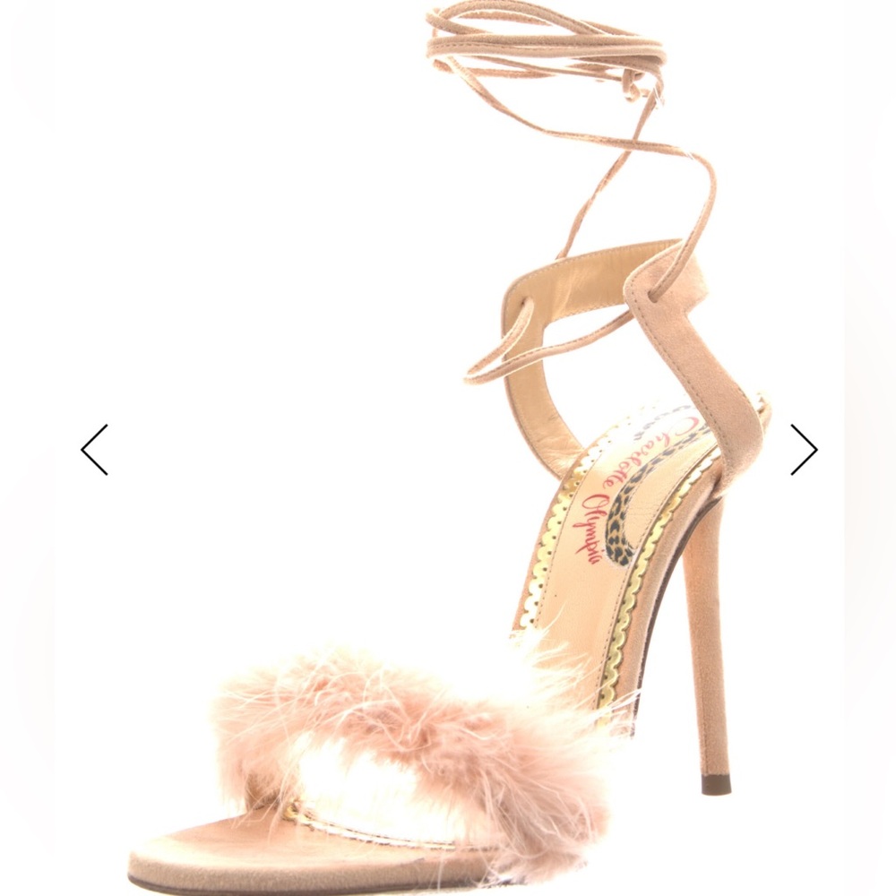 Charlotte Olympia Suede Sandals Heels 37